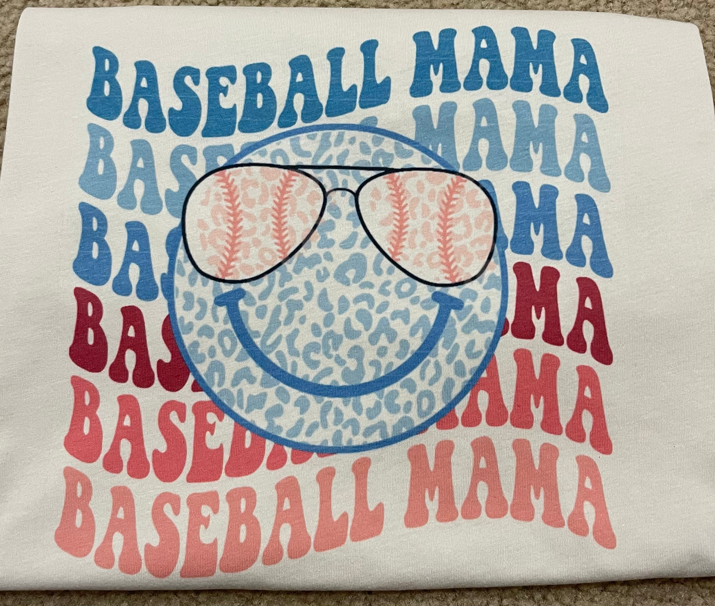 Baseball Mama with sunglasses