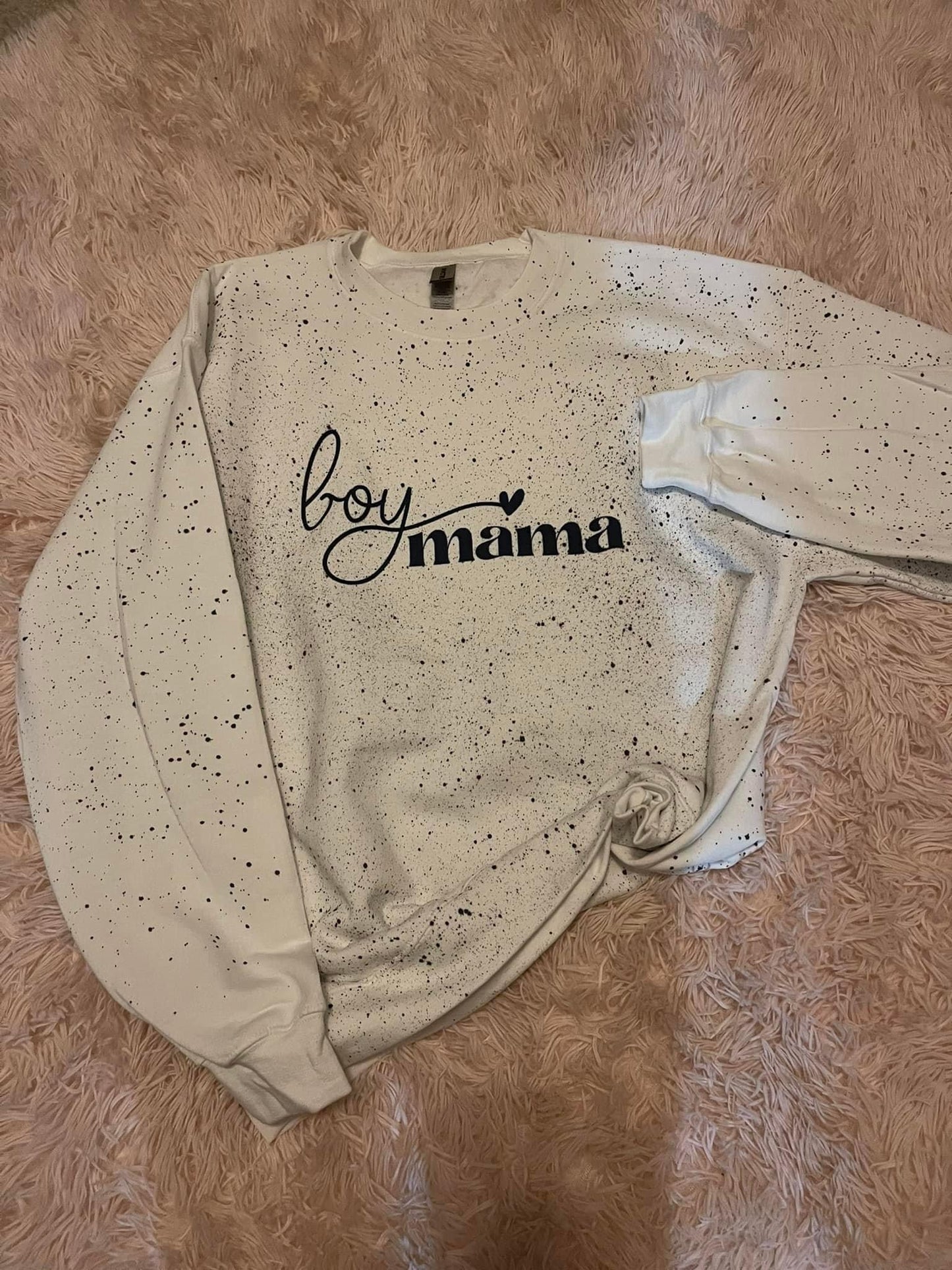 Cursive boy mama
