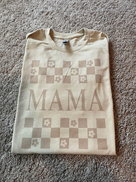 Mama - with brown flowers