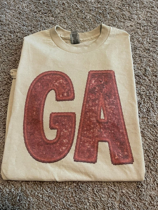 Red sparkle GA
