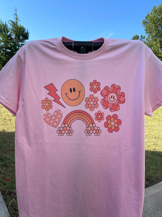 SMILEY, RAINBOWS & FLOWERS
