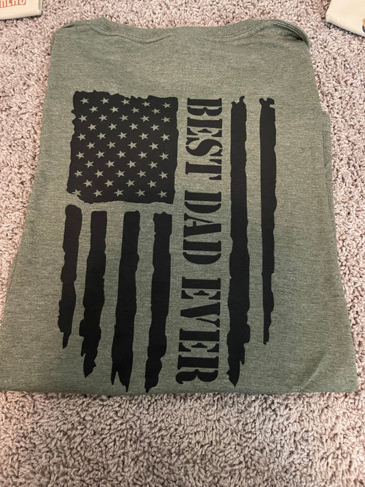 Best dad ever - with flag
