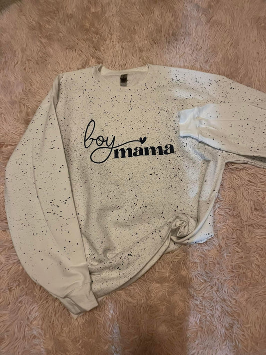 Cursive boy mama